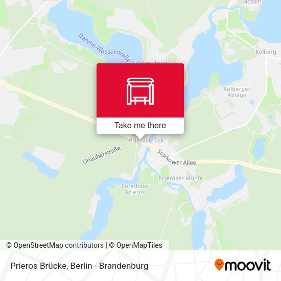 Prieros Brücke map