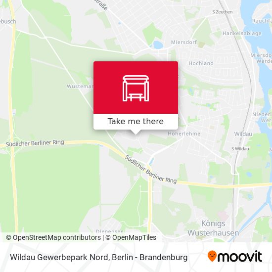 Wildau Gewerbepark Nord map