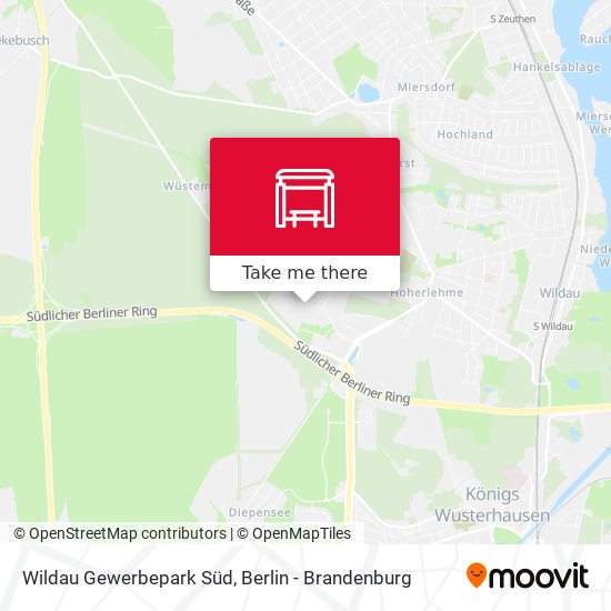 Wildau Gewerbepark Süd map