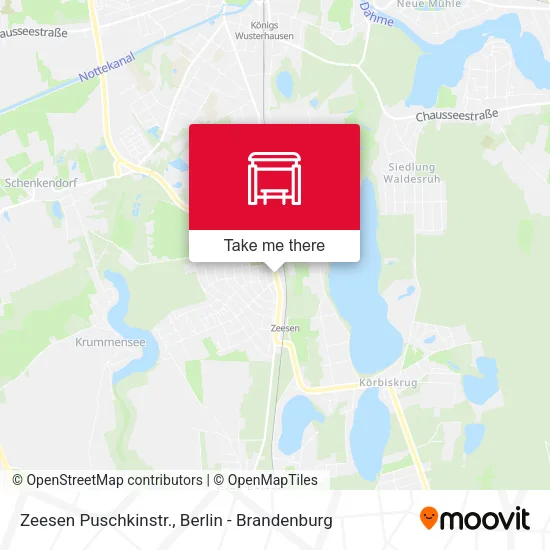 Карта Zeesen Puschkinstr.