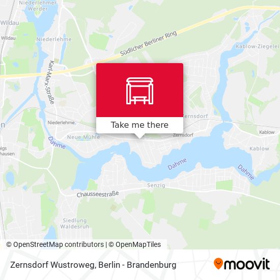 Zernsdorf Wustroweg map