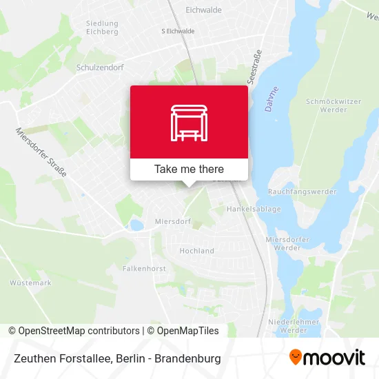 Zeuthen Forstallee map