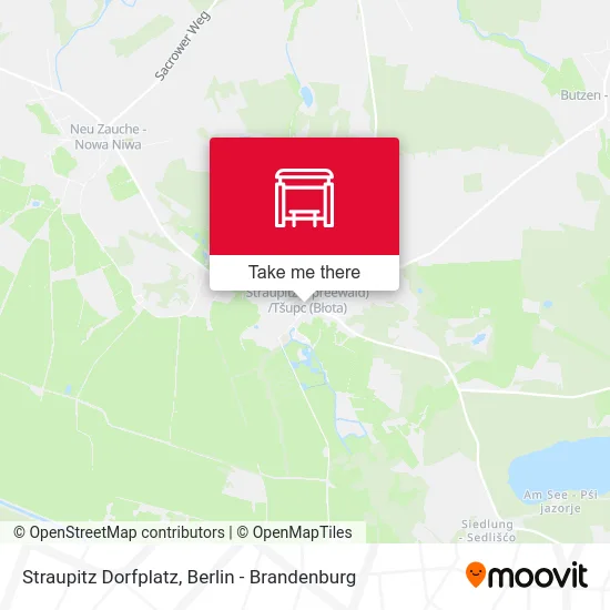 Straupitz Dorfplatz map