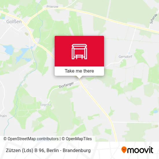 Zützen (Lds) B 96 map