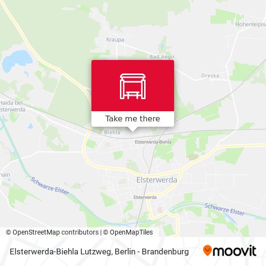 Elsterwerda-Biehla Lutzweg map