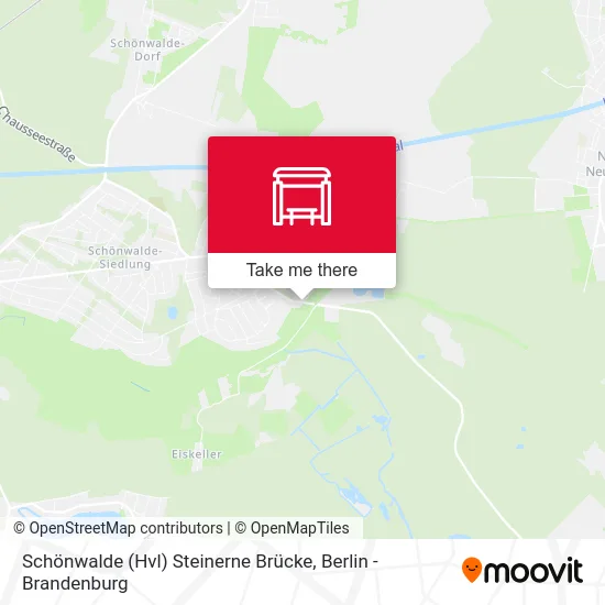 Карта Schönwalde (Hvl) Steinerne Brücke