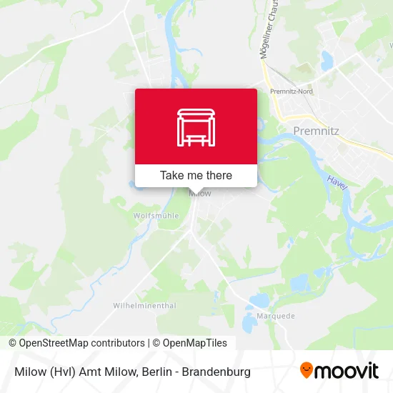 Карта Milow (Hvl) Amt Milow