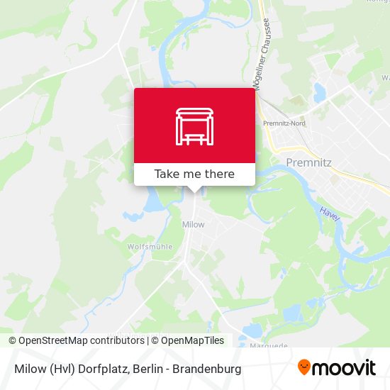 Milow (Hvl) Dorfplatz map