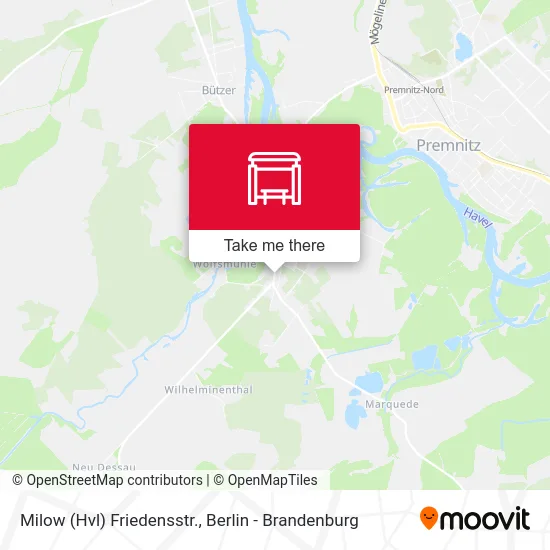 Milow (Hvl) Friedensstr. map