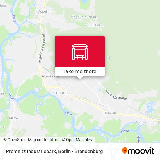 Premnitz Industriepark map