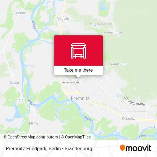 Premnitz Friedpark map