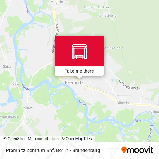 Карта Premnitz Zentrum Bhf