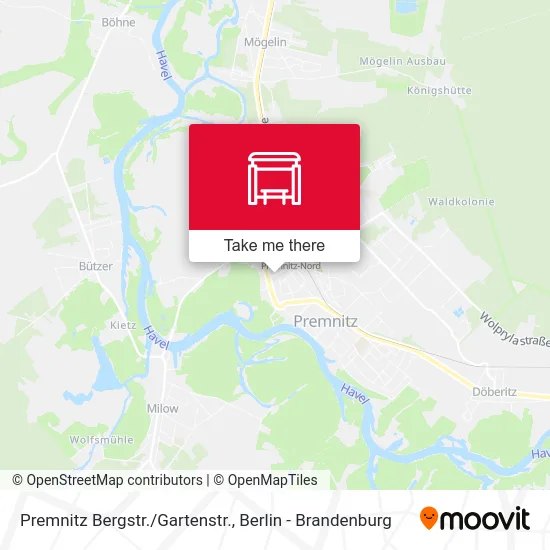 Premnitz Bergstr./Gartenstr. map