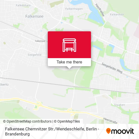 Карта Falkensee Chemnitzer Str. / Wendeschleife