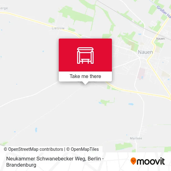 Neukammer Schwanebecker Weg map