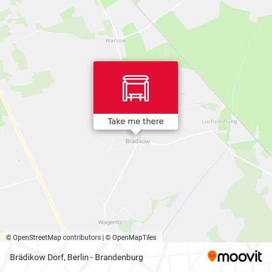 Brädikow Dorf map