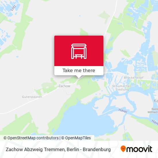 Zachow Abzweig Tremmen map
