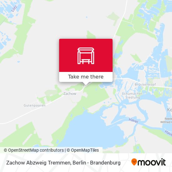 Zachow Abzweig Tremmen map