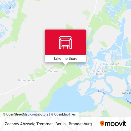 Карта Zachow Abzweig Tremmen