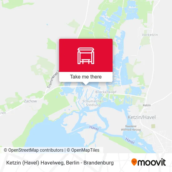 Ketzin (Havel) Havelweg map