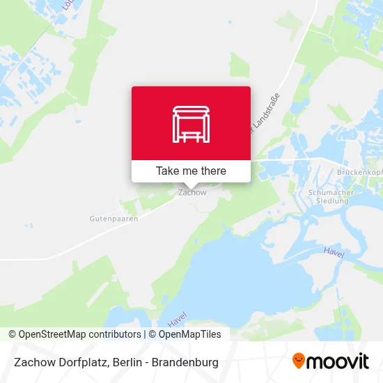 Zachow Dorfplatz map