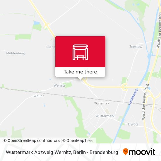 Wustermark Abzweig Wernitz map