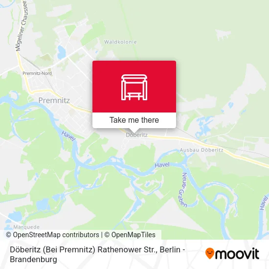 Карта Döberitz (Bei Premnitz) Rathenower Str.