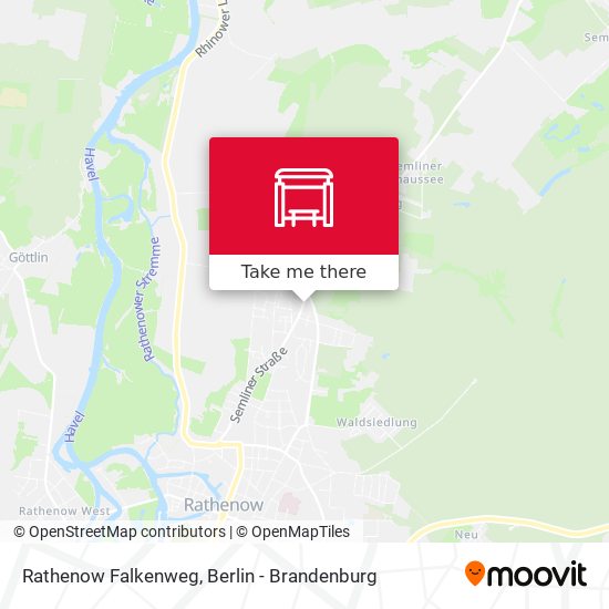 Rathenow Falkenweg map
