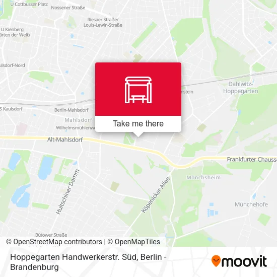 Карта Hoppegarten Handwerkerstr. Süd
