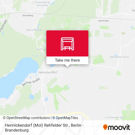 Hennickendorf (Mol) Rehfelder Str. map