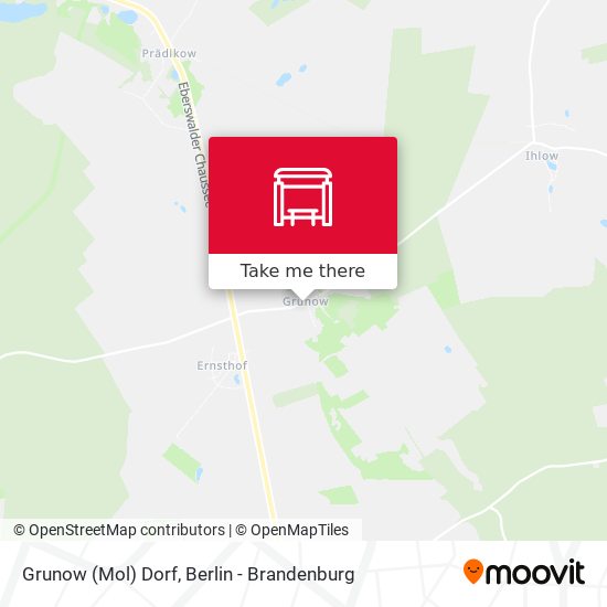 Grunow (Mol) Dorf map