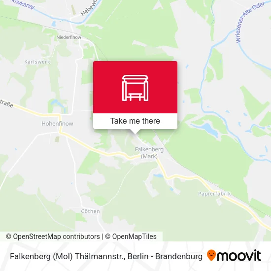 Карта Falkenberg (Mol) Thälmannstr.