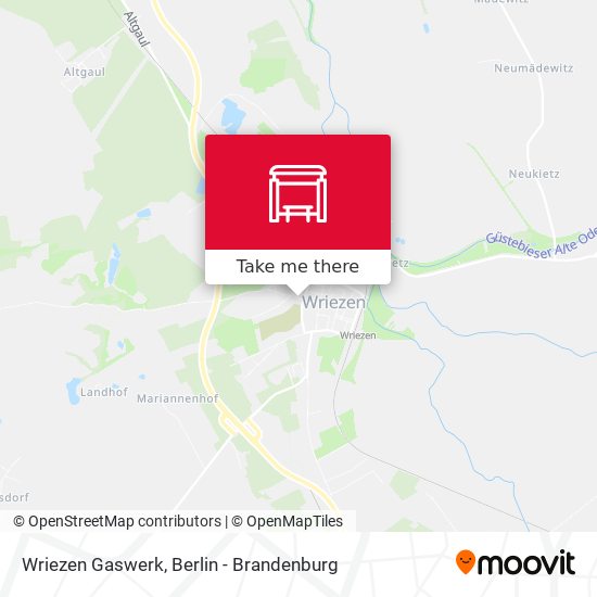 Wriezen Gaswerk map