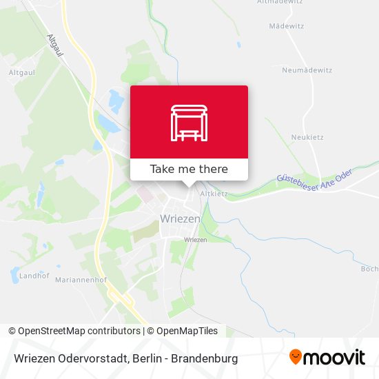 Wriezen Odervorstadt map