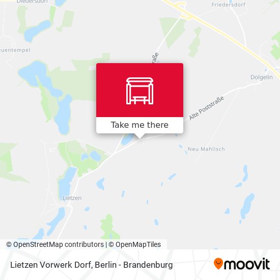Lietzen Vorwerk Dorf map
