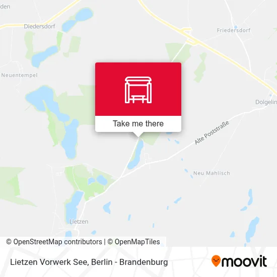 Lietzen Vorwerk See map