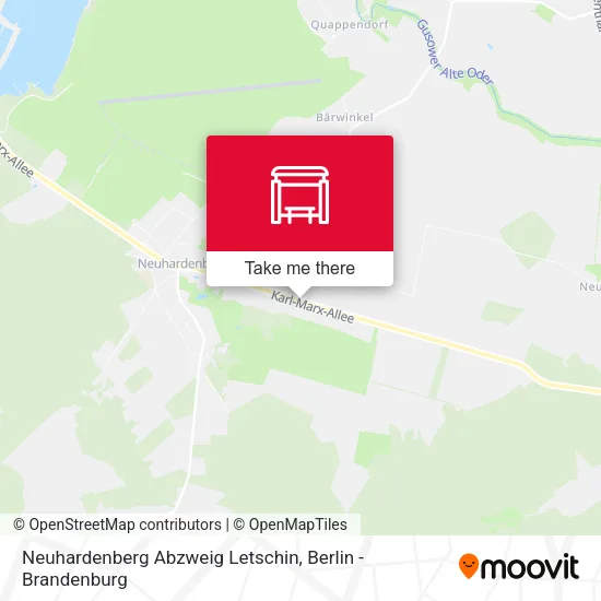 Карта Neuhardenberg Abzweig Letschin