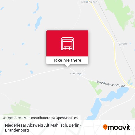 Niederjesar Abzweig Alt Mahlisch map