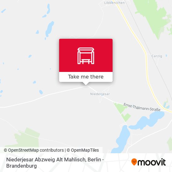 Niederjesar Abzweig Alt Mahlisch map