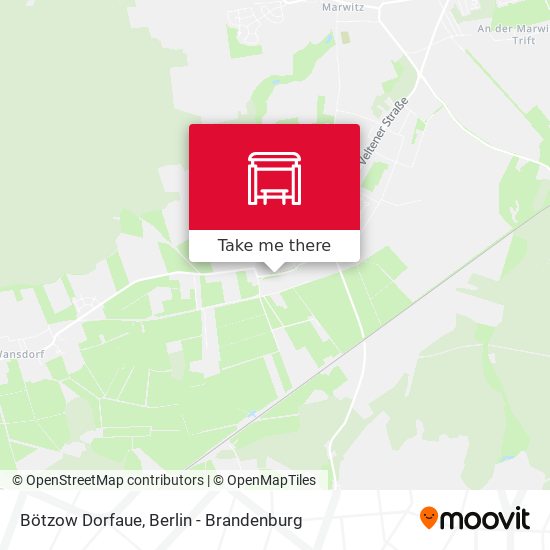 Bötzow Dorfaue map