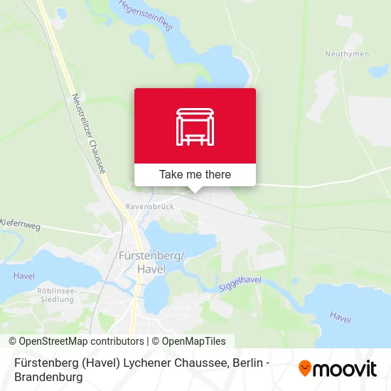 Fürstenberg (Havel) Lychener Chaussee map