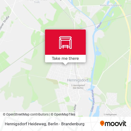 Hennigsdorf Heideweg map
