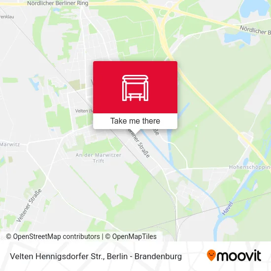 Карта Velten Hennigsdorfer Str.