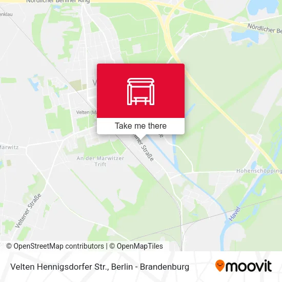 Карта Velten Hennigsdorfer Str.