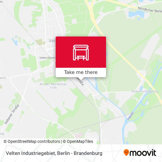 Velten Industriegebiet map