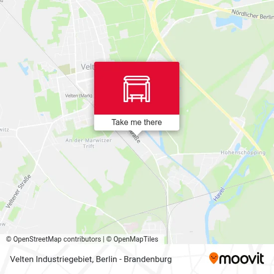 Velten Industriegebiet map