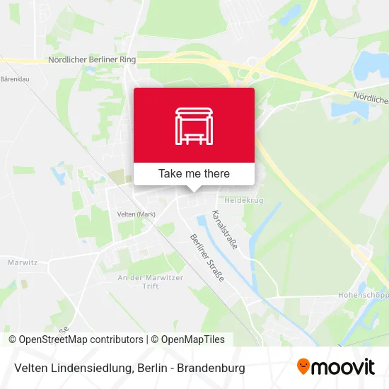 Карта Velten Lindensiedlung