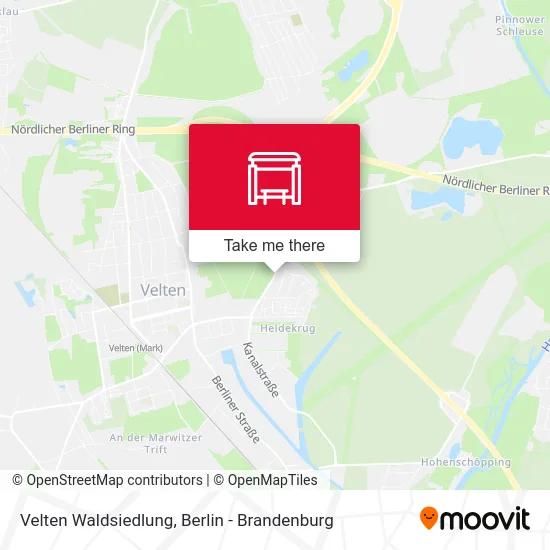 Velten Waldsiedlung map