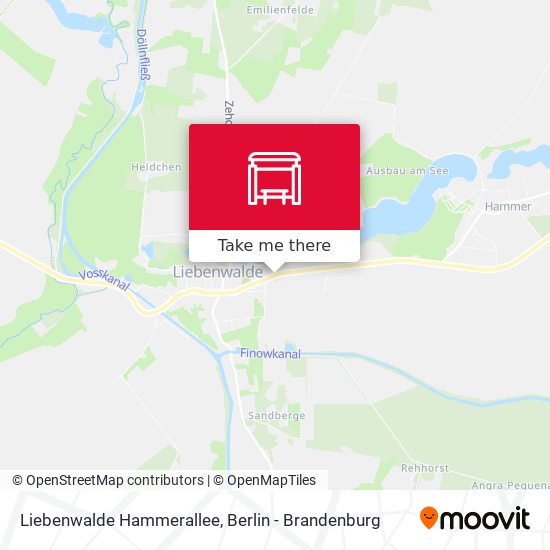 Liebenwalde Hammerallee map
