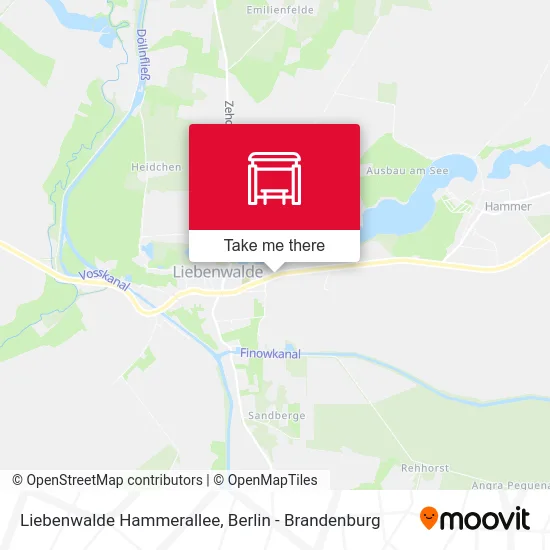 Liebenwalde Hammerallee map